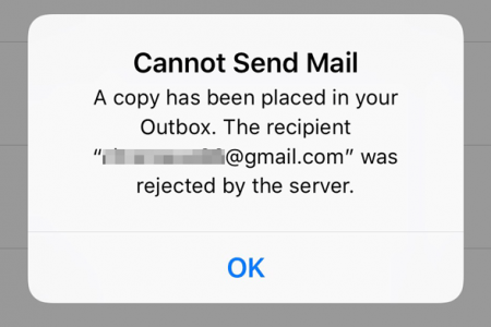 Lỗi “Rejected by the server because it does not allow relaying”trên iPhone