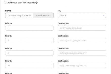 Làm cách nào để sửa đổi bản ghi MX cho Google Workspace Mail?